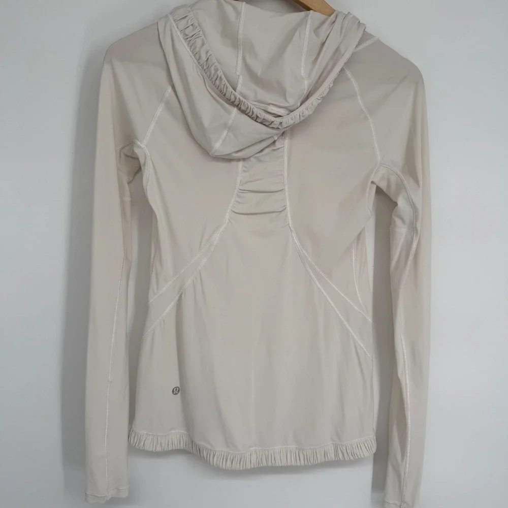 Lululemon‎ Define Half Zip Hoodie Women's 4 Long Sleeve Running White